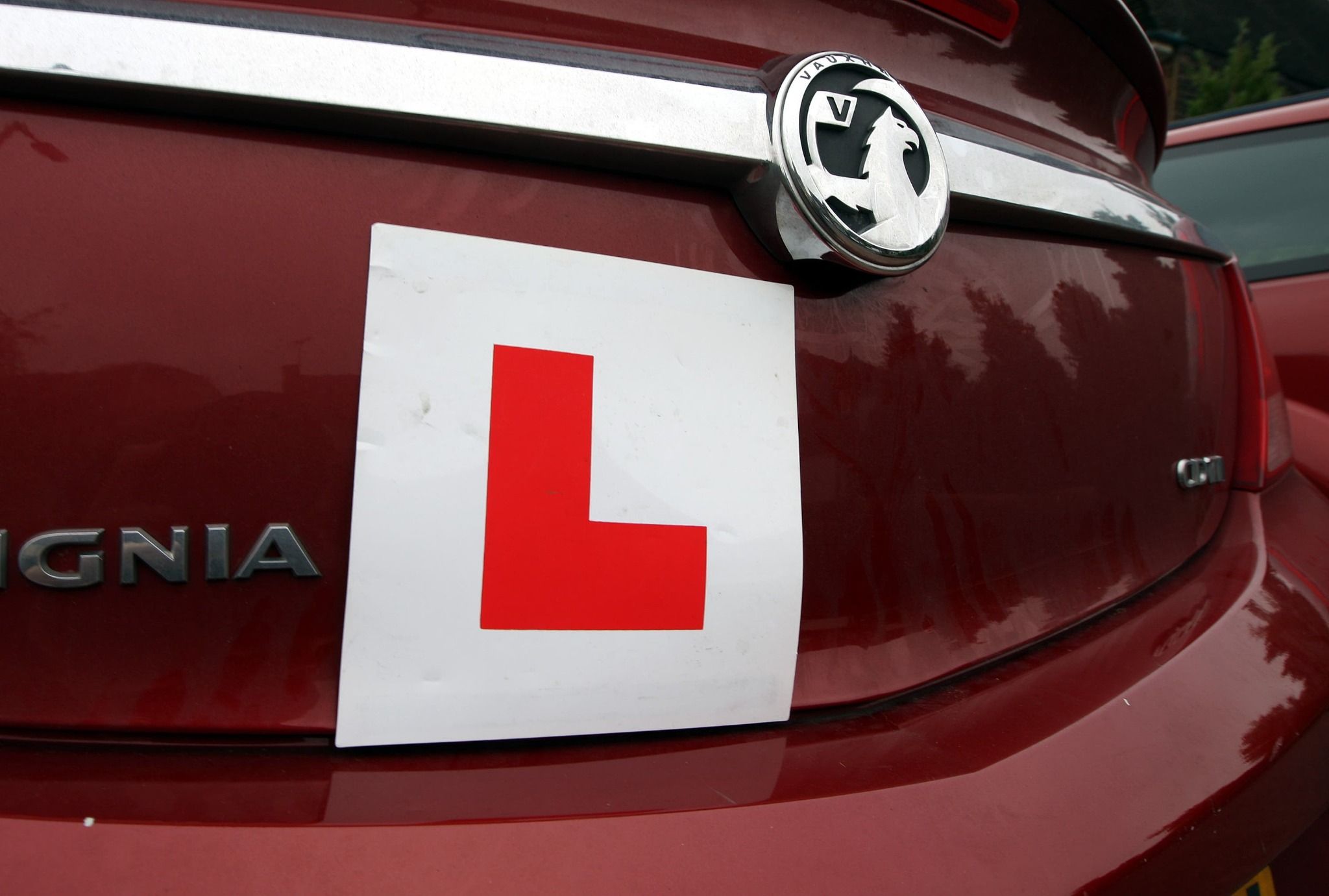 Learning Plate on the back of a car