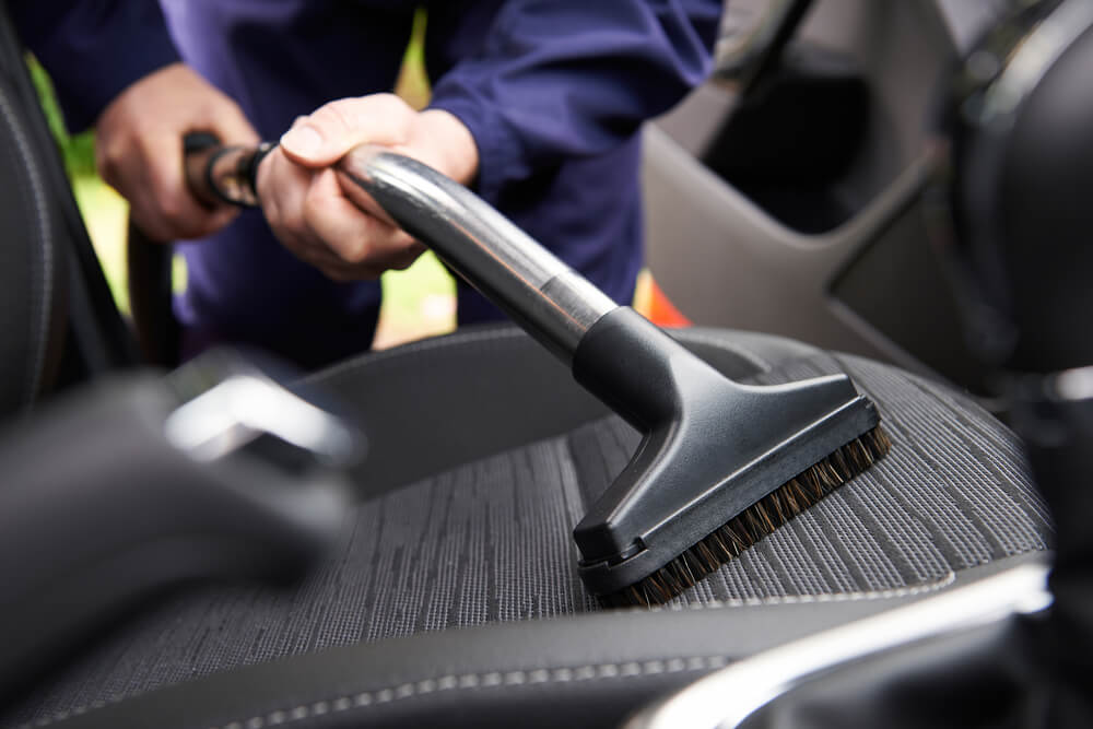 Cleaning interior seats of a car