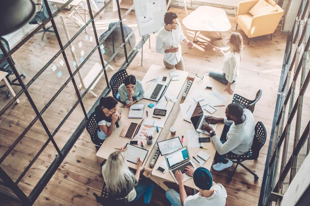 Young professionals in an office meeting